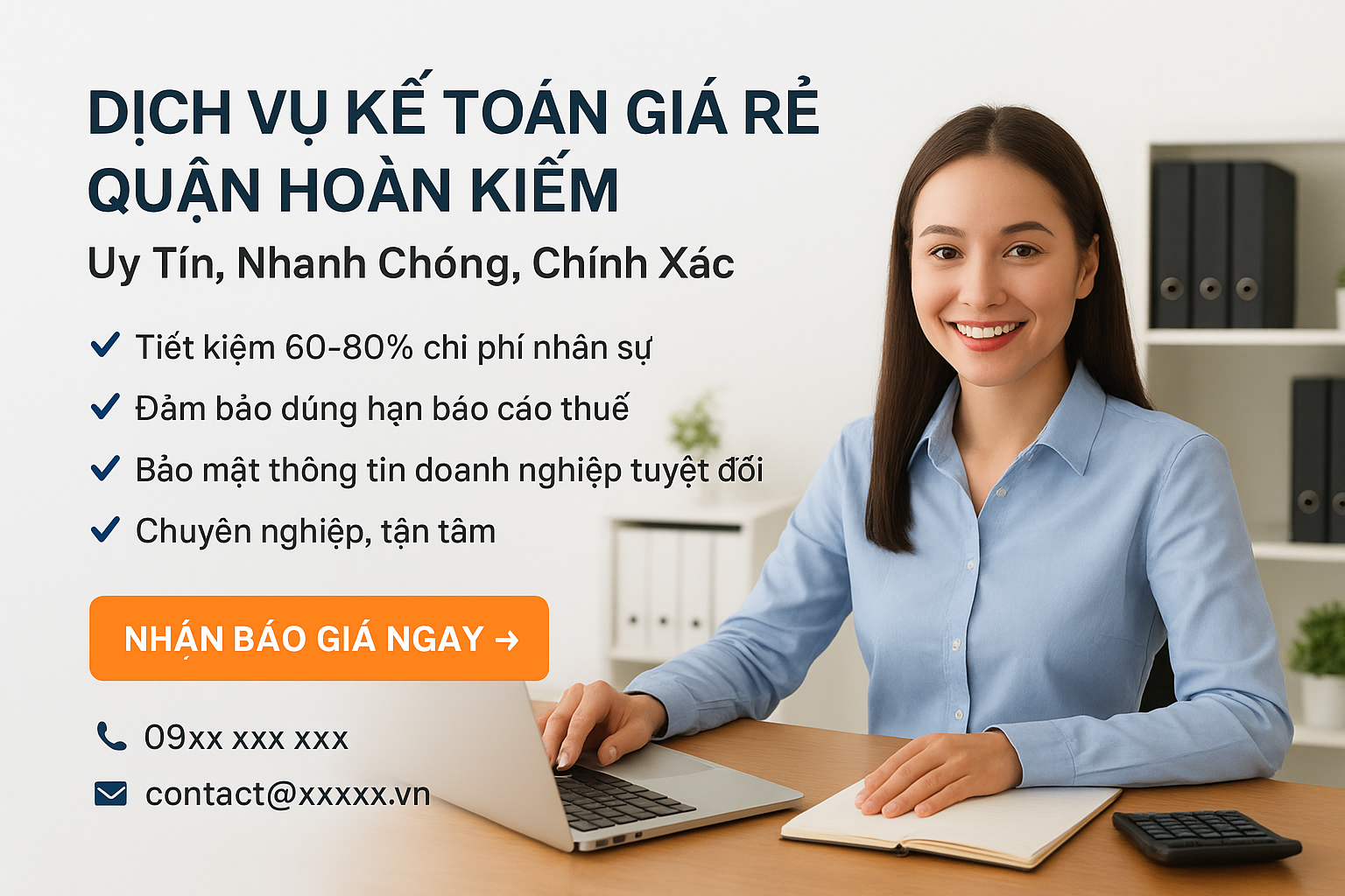 Banner dịch vụ kế toán giá rẻ quận Hoàn Kiếm – hỗ trợ kê khai thuế, làm sổ sách và báo cáo tài chính cho doanh nghiệp