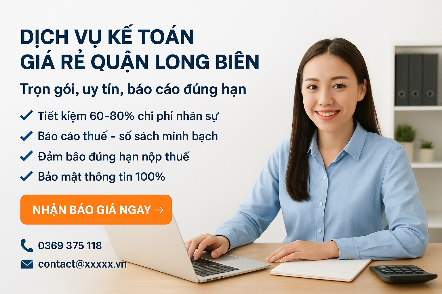 Dịch vụ kế toán quận Long Biên uy tín – nhận kê khai thuế và làm báo cáo đầy đủ