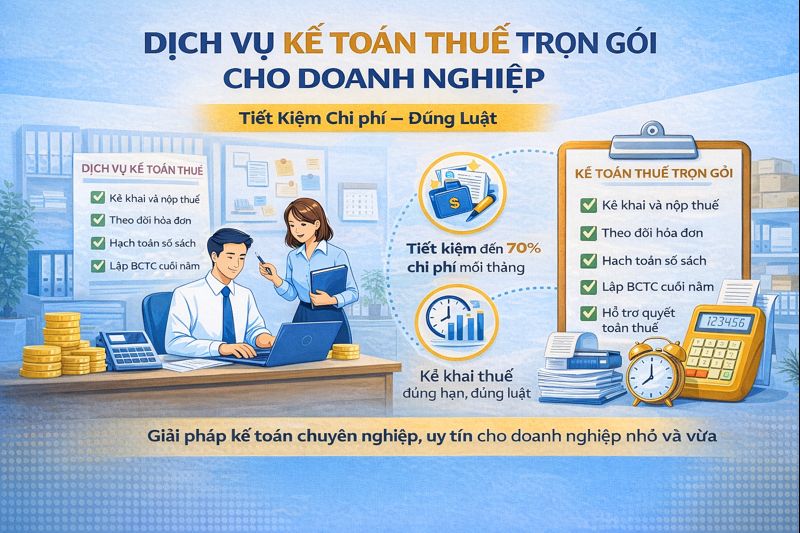 Dịch vụ kế toán thuế trọn gói cho doanh nghiệp tiết kiệm chi phí và đúng luật
