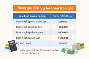 Bảng giá dịch vụ kế toán trọn gói theo từng loại hình doanh nghiệp
