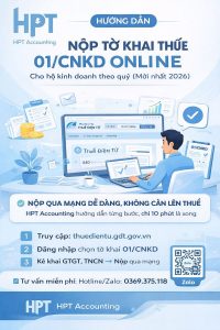 Dịch vụ kế toán hộ kinh doanh HPT Accounting hỗ trợ kê khai thuế và hóa đơn điện tử
