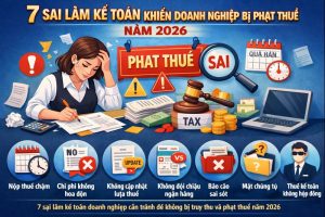 Sai lầm kế toán phổ biến khiến doanh nghiệp bị phạt thuế năm 2026
