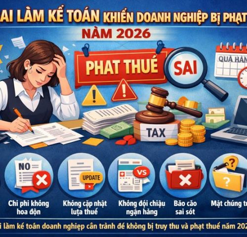 Sai lầm kế toán phổ biến khiến doanh nghiệp bị phạt thuế năm 2026